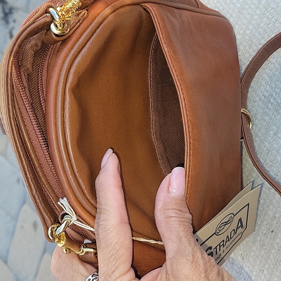 Strada Brown Genuine Leather Small Women\'s Bagpack (TS) main image 4